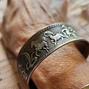 Silver Cuff Bracelet with Animal Signs Of The Zodiac Design